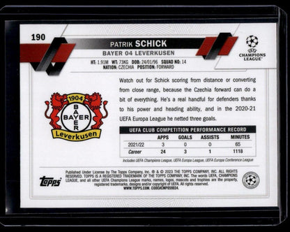 2022-23 Topps UEFA Club Competitions #190 Patrik Schick