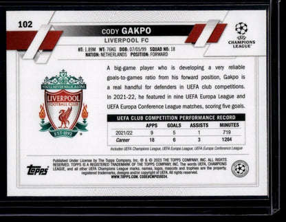 2022-23 Topps UEFA Club Competitions #102 Cody Gakpo