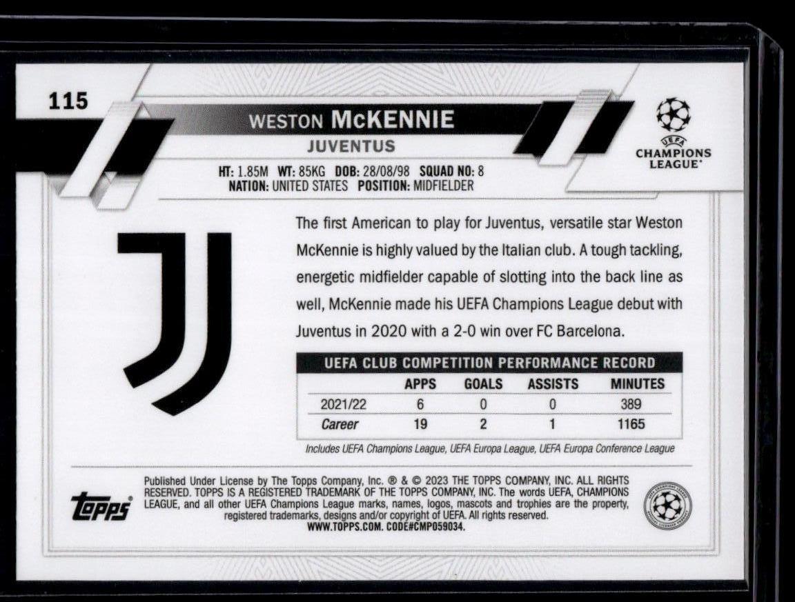 2022-23 Topps UEFA Club Competitions #115 Weston McKennie