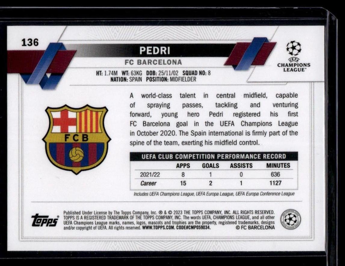 2022-23 Topps UEFA Club Competitions #136 Pedri