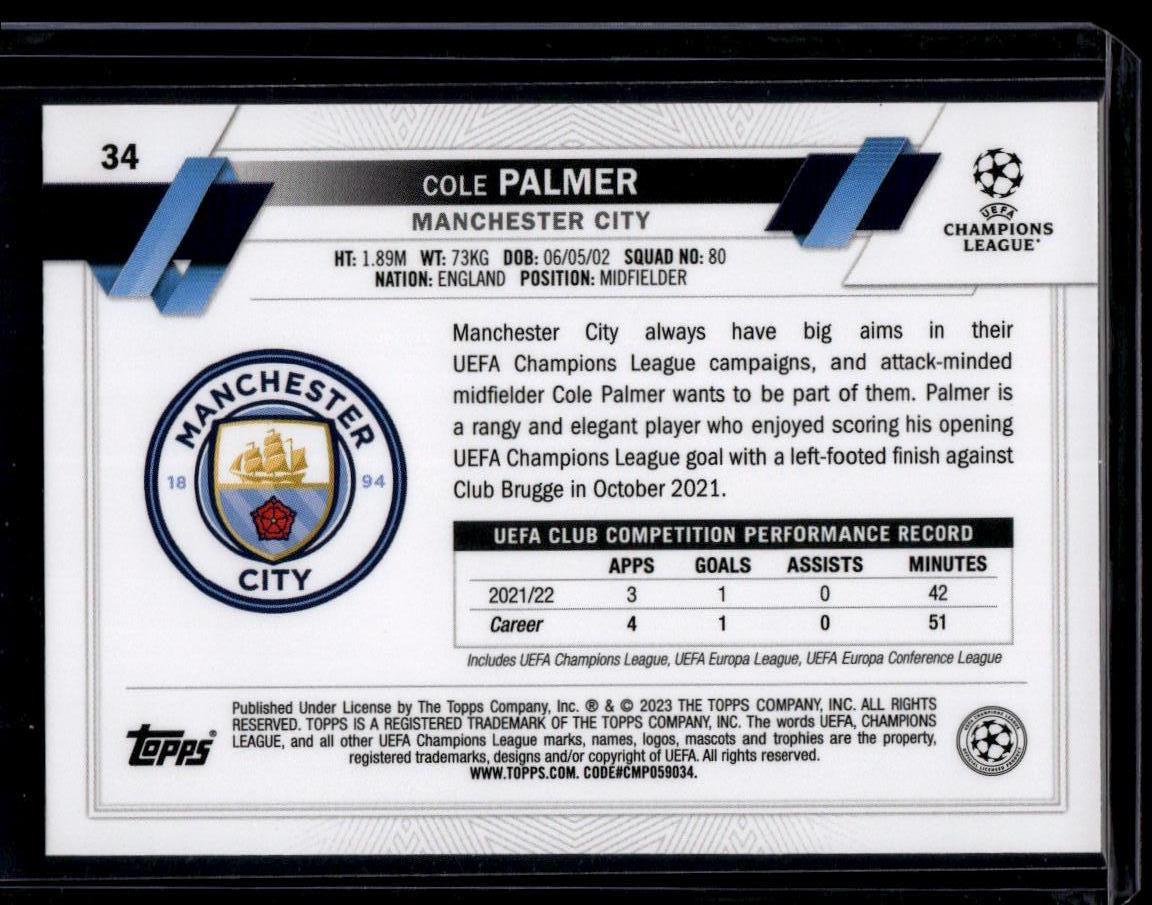 2022-23 Topps UEFA Club Competitions #34 Cole Palmer