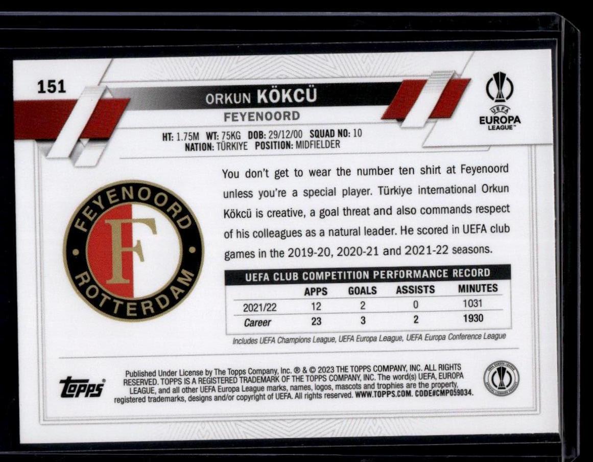 2022-23 Topps UEFA Club Competitions #151 Orkun Kökcü