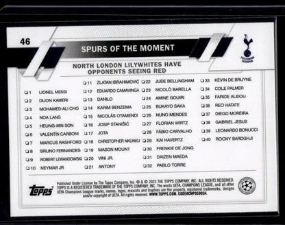 2022-23 Topps UEFA Club Competitions #46 Spurs of the Moment