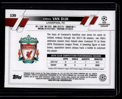 2022-23 Topps UEFA Club Competitions #130 Virgil van Dijk