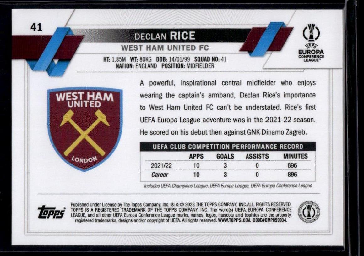 2022-23 Topps UEFA Club Competitions #41 Declan Rice