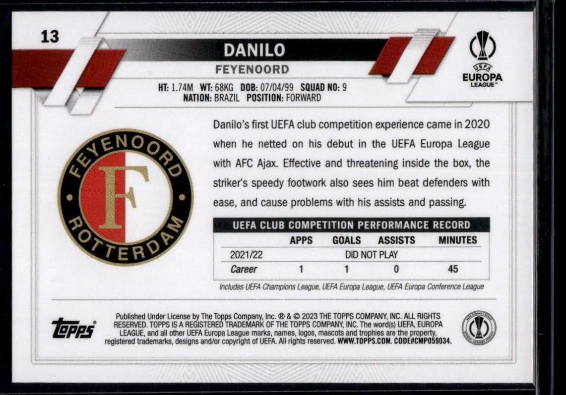 2022-23 Topps UEFA Club Competitions #13 Danilo