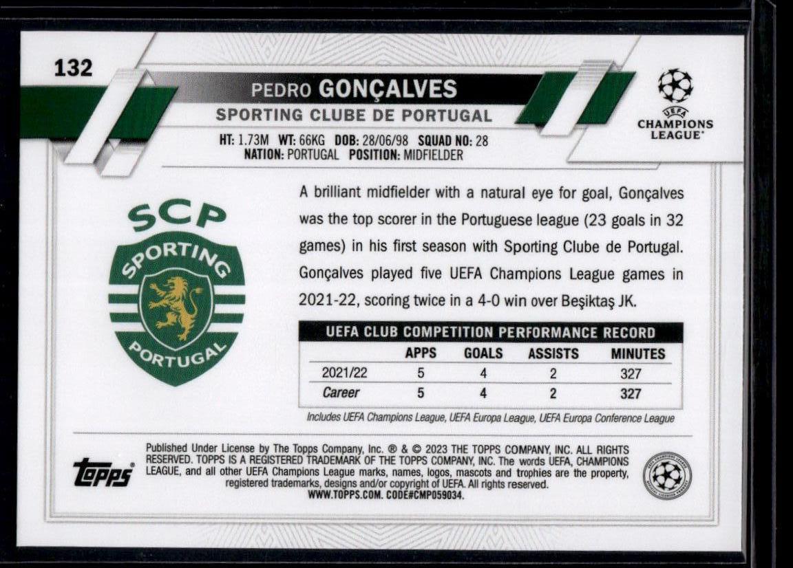 2022-23 Topps UEFA Club Competitions #132 Pedro Gonçalves