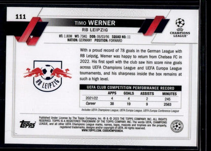 2022-23 Topps UEFA Club Competitions #111 Timo Werner