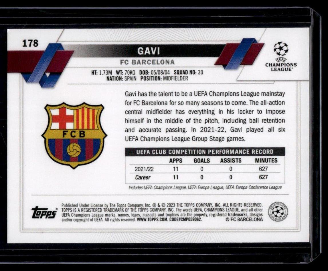 2022-23 Topps UEFA Club Competitions #178b Gavi