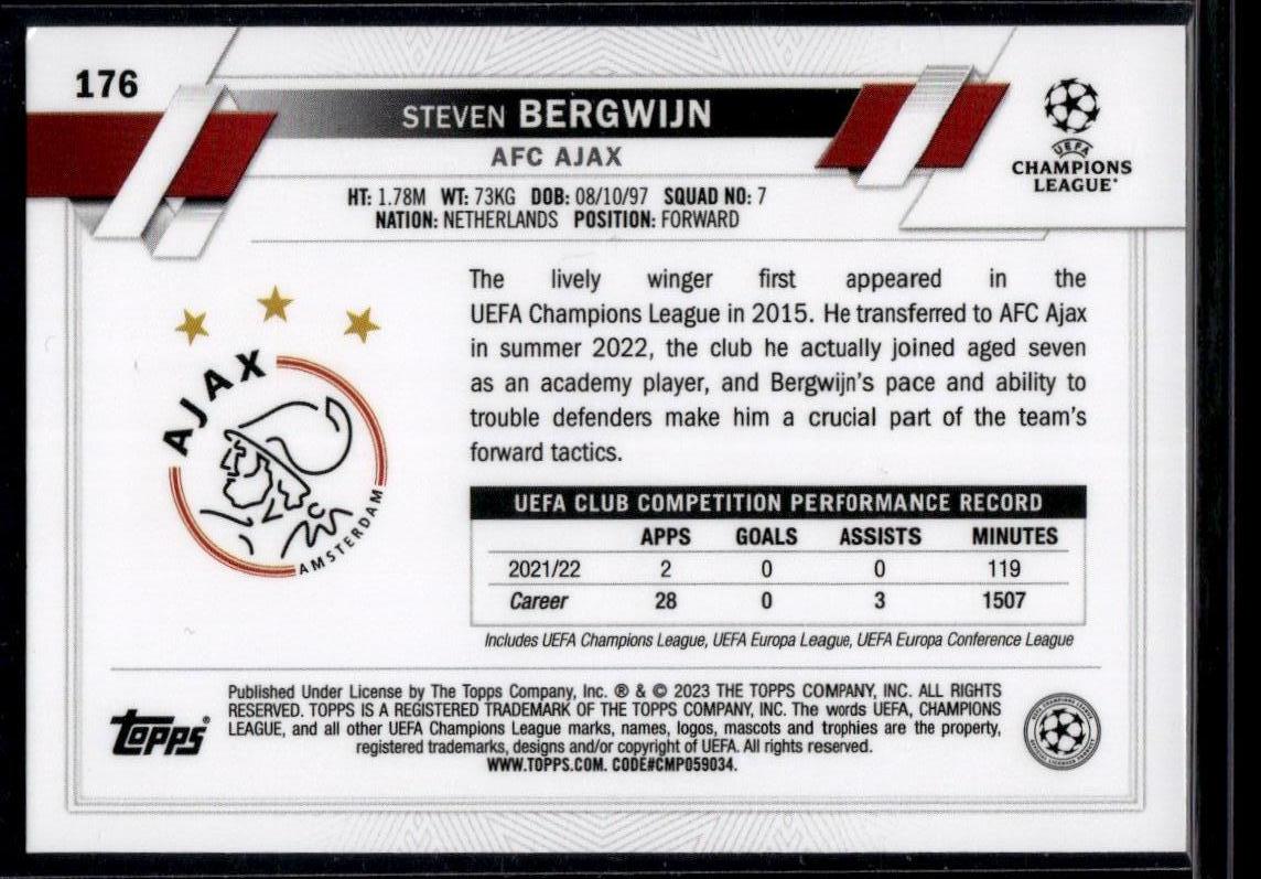 2022-23 Topps UEFA Club Competitions #176 Steven Bergwijn