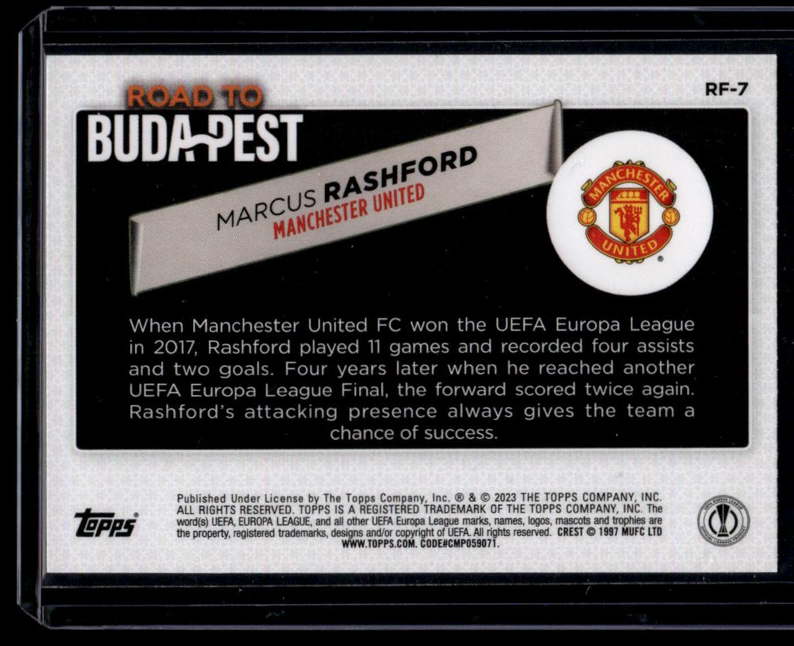 2022-23 Topps UEFA Club Competitions #RF-7 Marcus Rashford Road to the Final