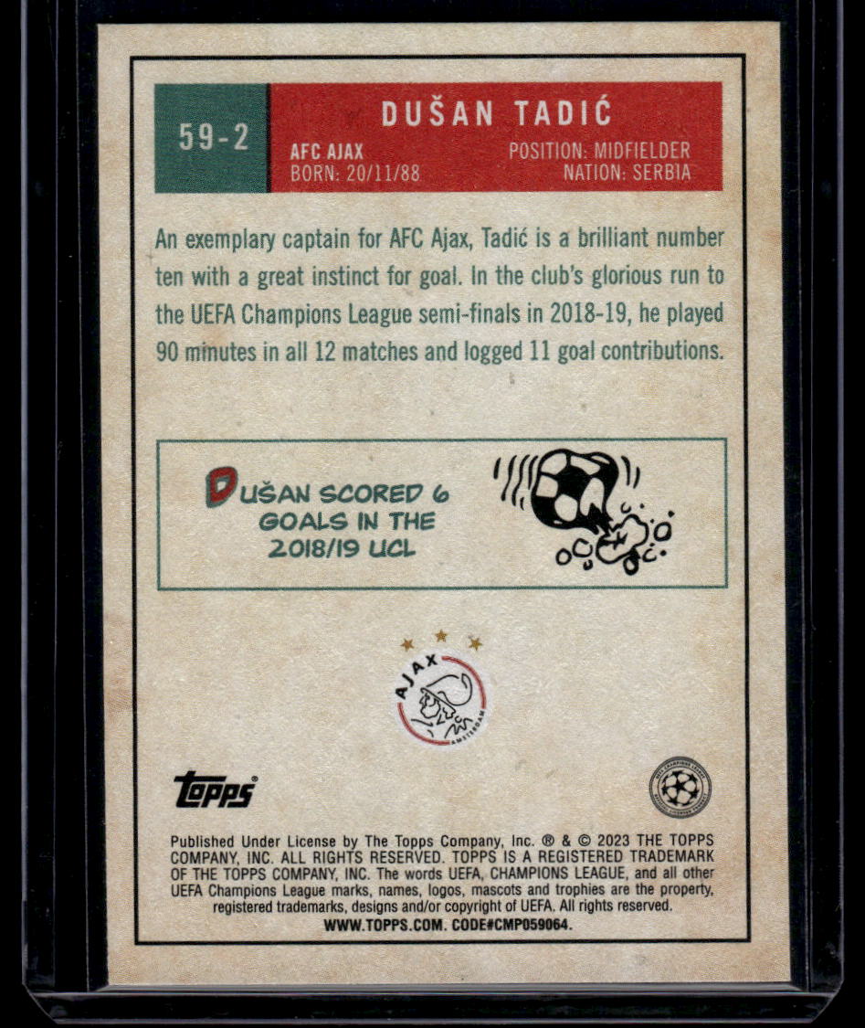 2022-23 Topps UEFA Club Competitions #59-2 Dušan Tadić 1959 Topps