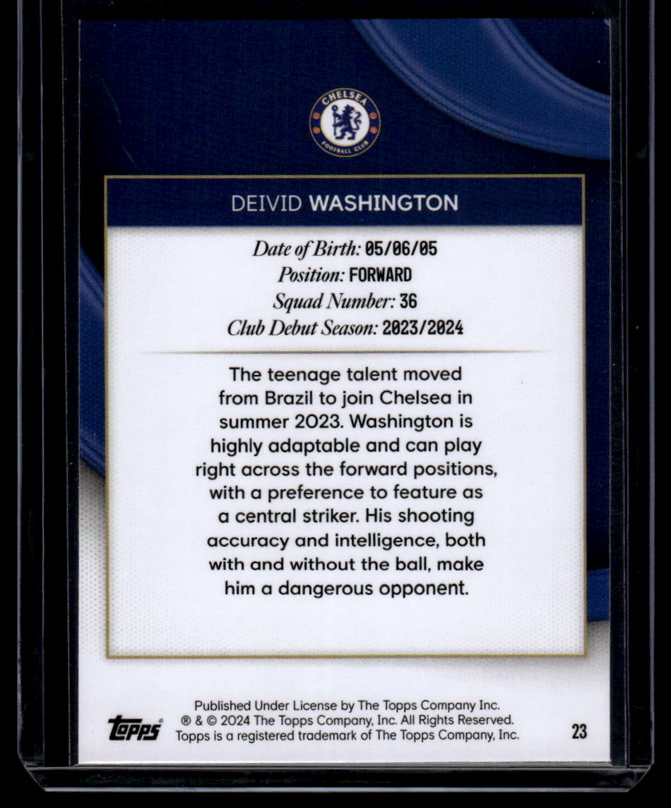 2023-24 Topps Chelsea Team Set #23 Deivid Washington