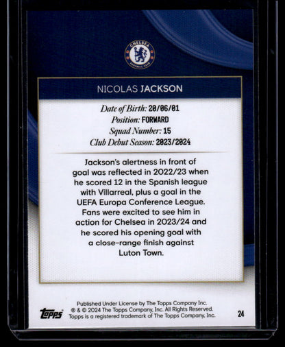 2023-24 Topps Chelsea Team Set #24 Nicolas Jackson