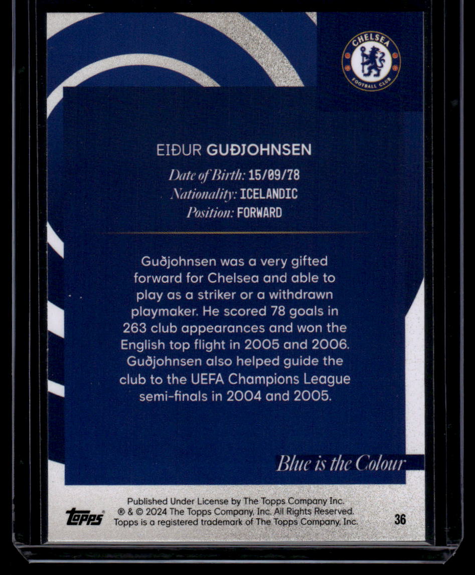 2023-24 Topps Chelsea Team Set #36 Eiður Guðjohnsen