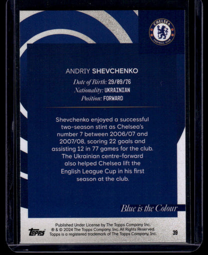 2023-24 Topps Chelsea Team Set #39 Andriy Shevchenko