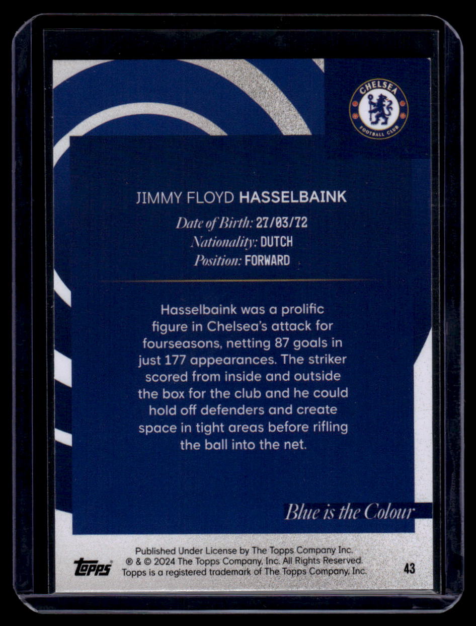 2023-24 Topps Chelsea Team Set #43 Jimmy Floyd Hasselbaink