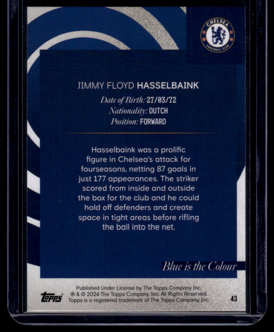 2023-24 Topps Chelsea Team Set #43 Jimmy Floyd Hasselbaink Icy Foil