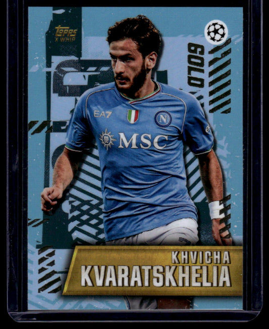 2023-24 Topps Gold UEFA Club Competitions Khvicha Kvaratskhelia Gold