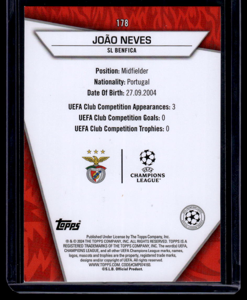 2023-24 Topps UEFA Club Competitions Superstars #178 João Neves