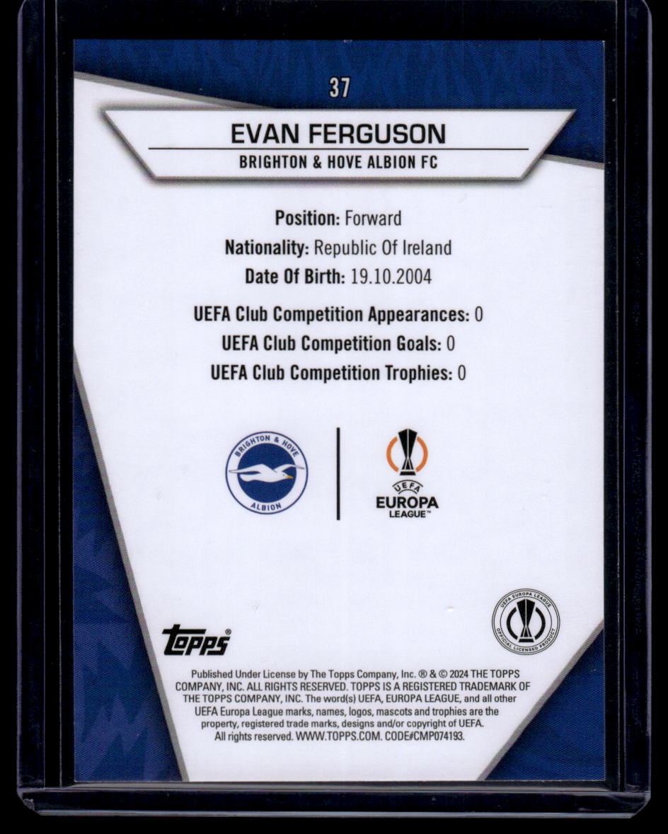 2023-24 Topps UEFA Club Competitions Superstars #37 Evan Ferguson