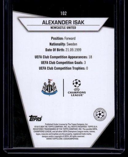 2023-24 Topps UEFA Club Competitions Superstars #102 Alexander Isak