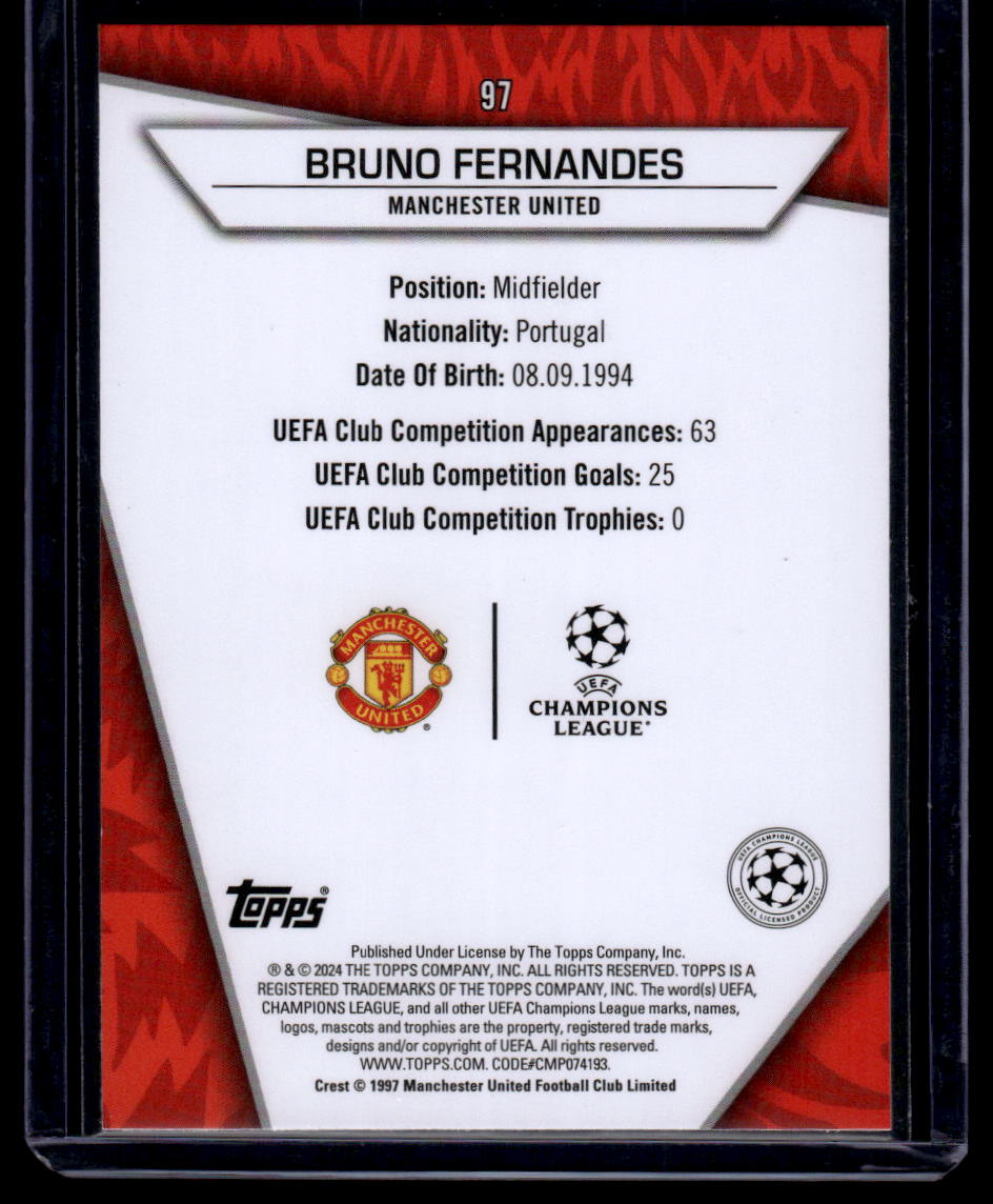 2023-24 Topps UEFA Club Competitions Superstars #97 Bruno Fernandes