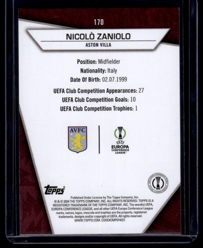 2023-24 Topps UEFA Club Competitions Superstars #170 Nicolò Zaniolo