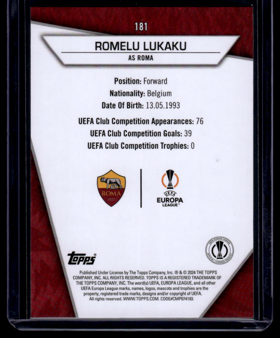 2023-24 Topps UEFA Club Competitions Superstars #181 Romelu Lukaku