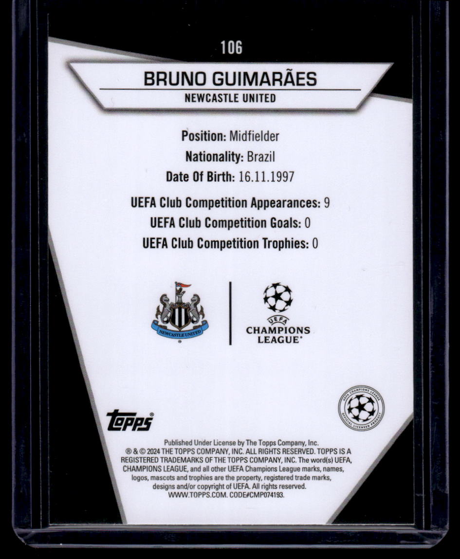 2023-24 Topps UEFA Club Competitions Superstars #106 Bruno Guimarães