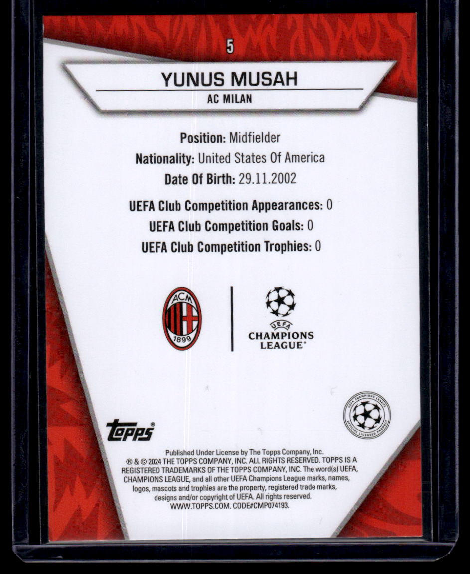 2023-24 Topps UEFA Club Competitions Superstars #5 Yunus Musah