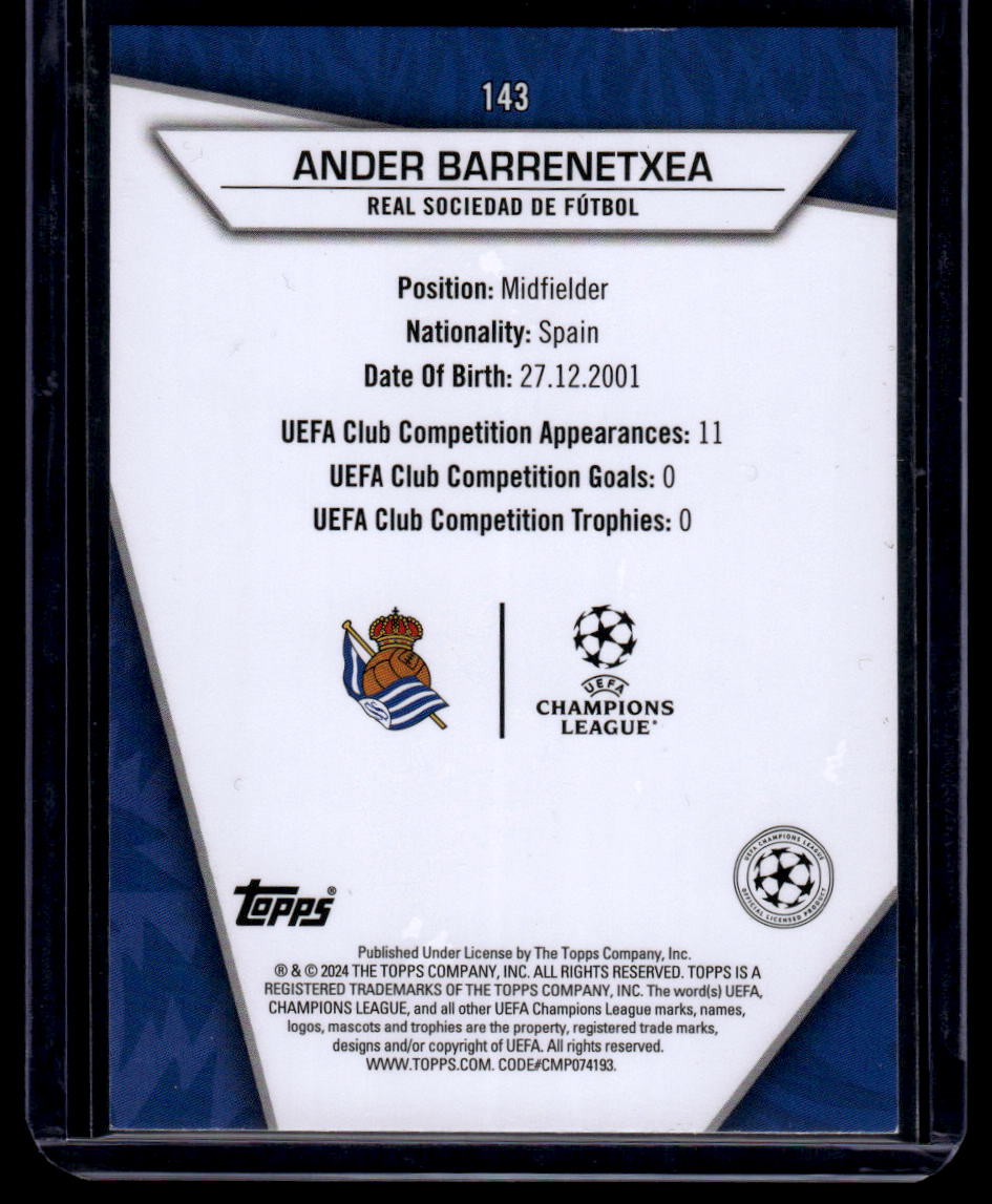 2023-24 Topps UEFA Club Competitions Superstars #143 Ander Barrenetxea