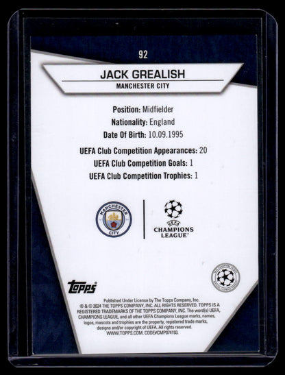 2023-24 Topps UEFA Club Competitions Superstars #92 Jack Grealish