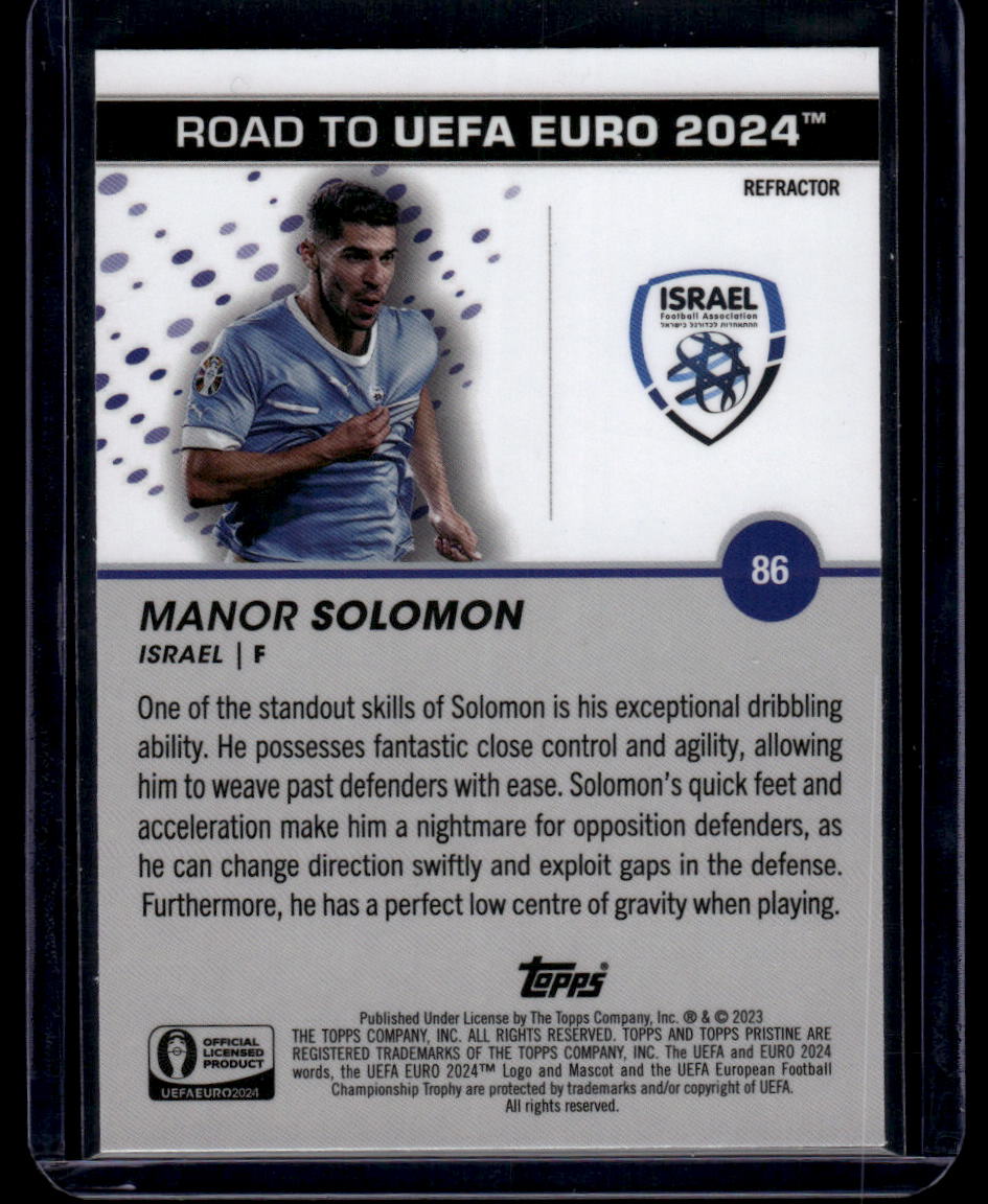 2023 Topps Pristine Road To Euro 2024 #86 Manor Solomon Refractors