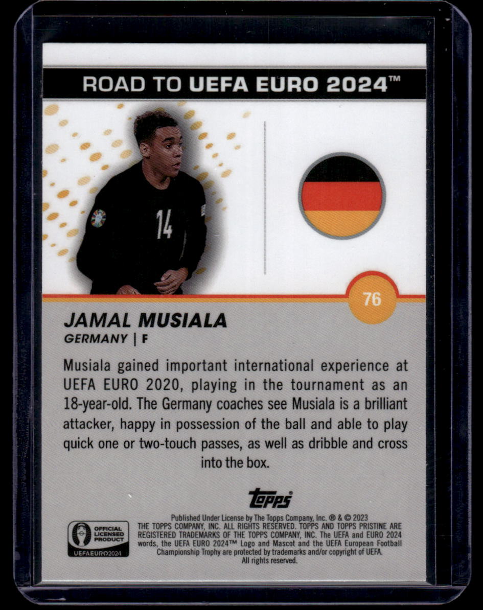 2023 Topps Pristine Road To Euro 2024 #76 Jamal Musiala