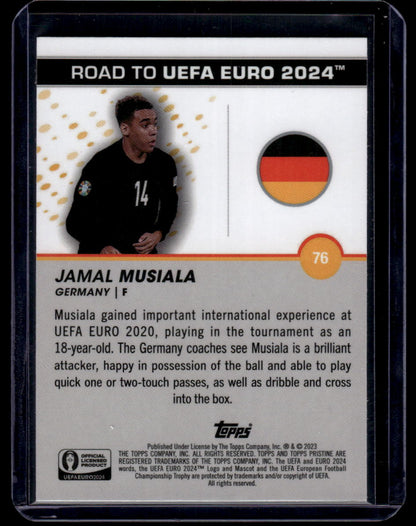 2023 Topps Pristine Road To Euro 2024 #76 Jamal Musiala