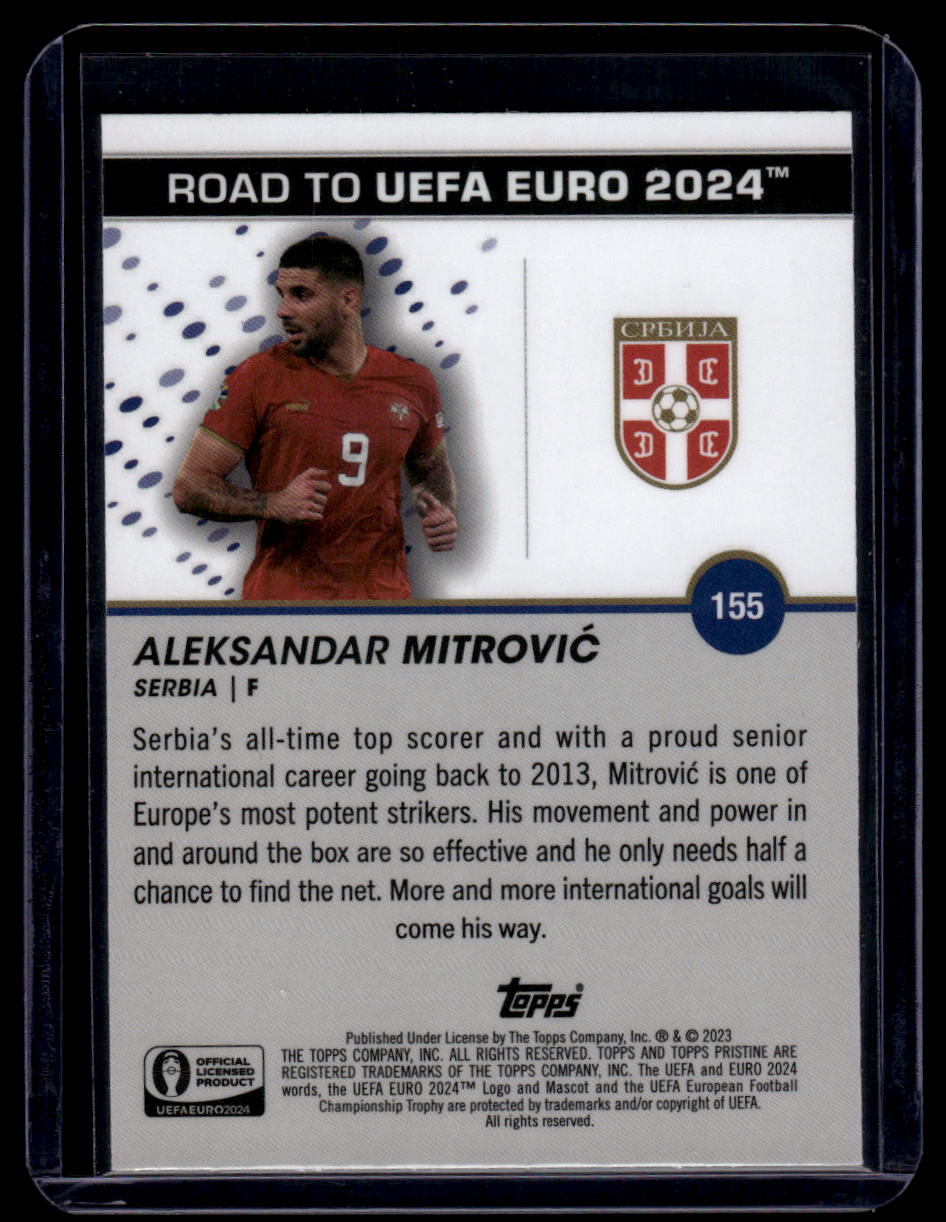 2023 Topps Pristine Road To Euro 2024 #155 Aleksandar Mitrović