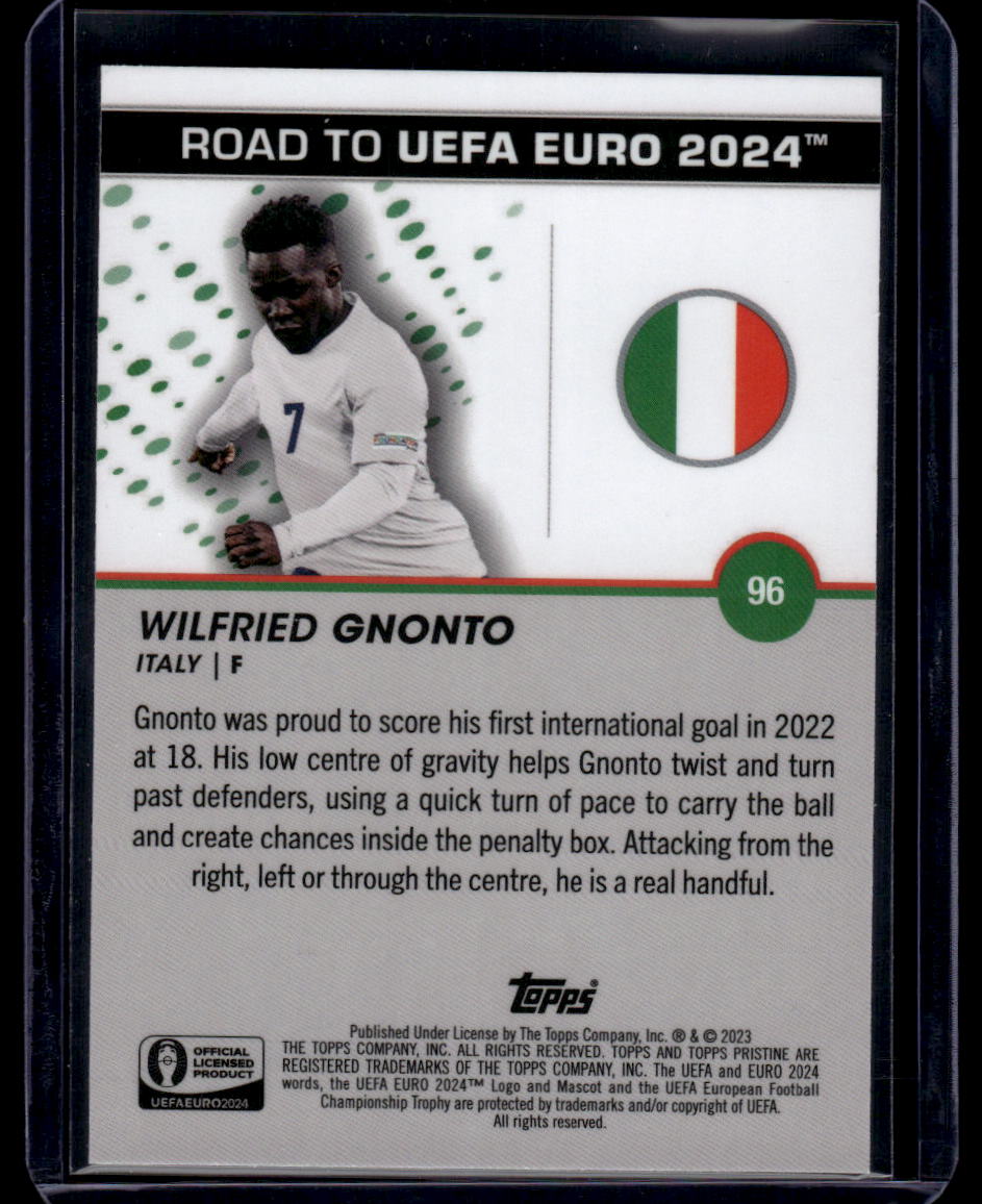 2023 Topps Pristine Road To Euro 2024 #96 Wilfried Gnonto