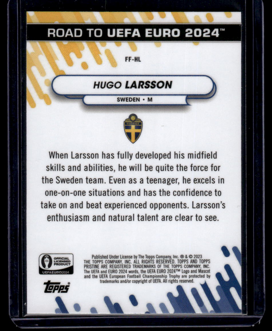 2023 Topps Pristine Road To Euro 2024 #FF-HL Hugo Larsson Fresh Faces