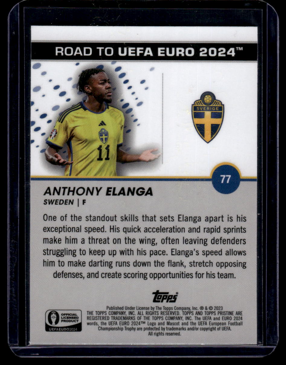 2023 Topps Pristine Road To Euro 2024 #77 Anthony Elanga