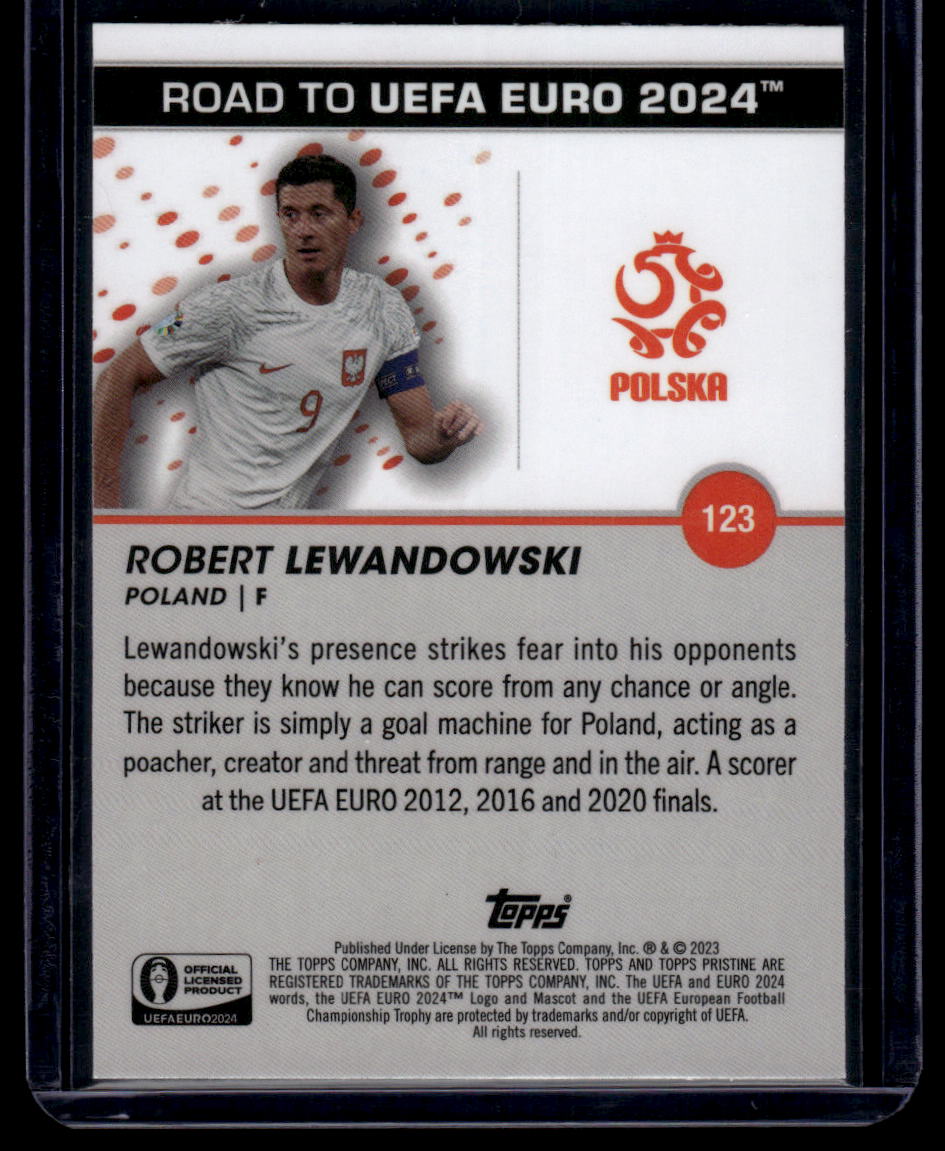 2023 Topps Pristine Road To Euro 2024 #123 Robert Lewandowski