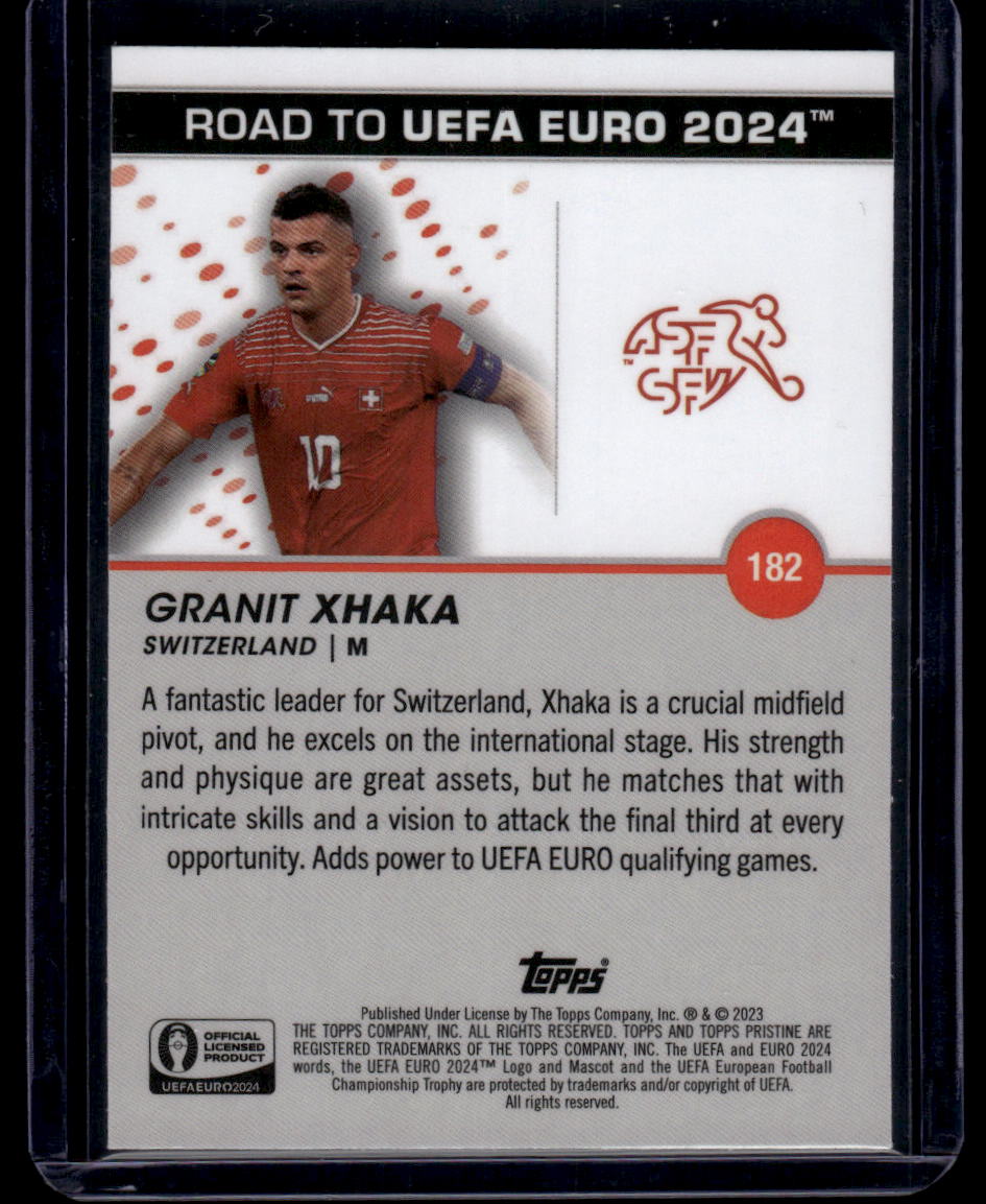 2023 Topps Pristine Road To Euro 2024 #182 Granit Xhaka