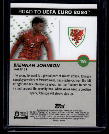 2023 Topps Pristine Road To Euro 2024 #199 Brennan Johnson