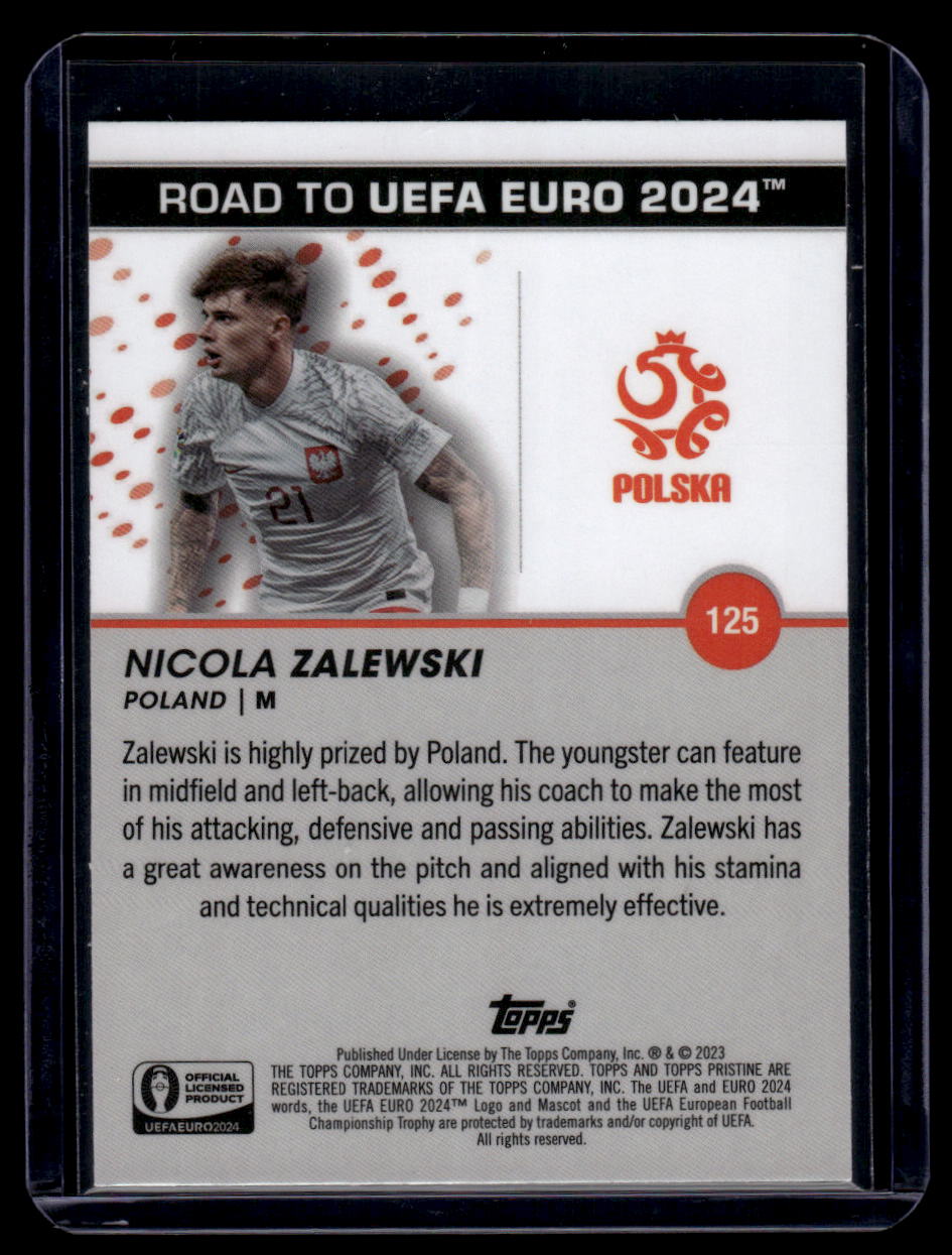 2023 Topps Pristine Road To Euro 2024 #125 Nicola Zalewski