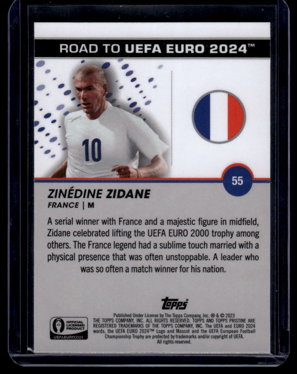 2023 Topps Pristine Road To Euro 2024 #55 Zinédine Zidane