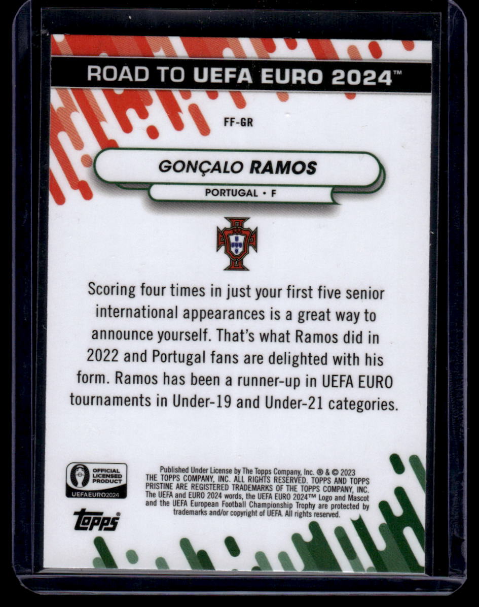 2023 Topps Pristine Road To Euro 2024 #FF-GR Gonçalo Ramos Fresh Faces