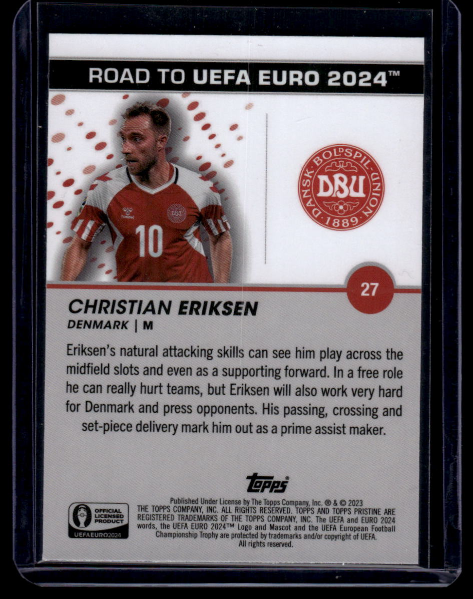 2023 Topps Pristine Road To Euro 2024 #27 Christian Eriksen