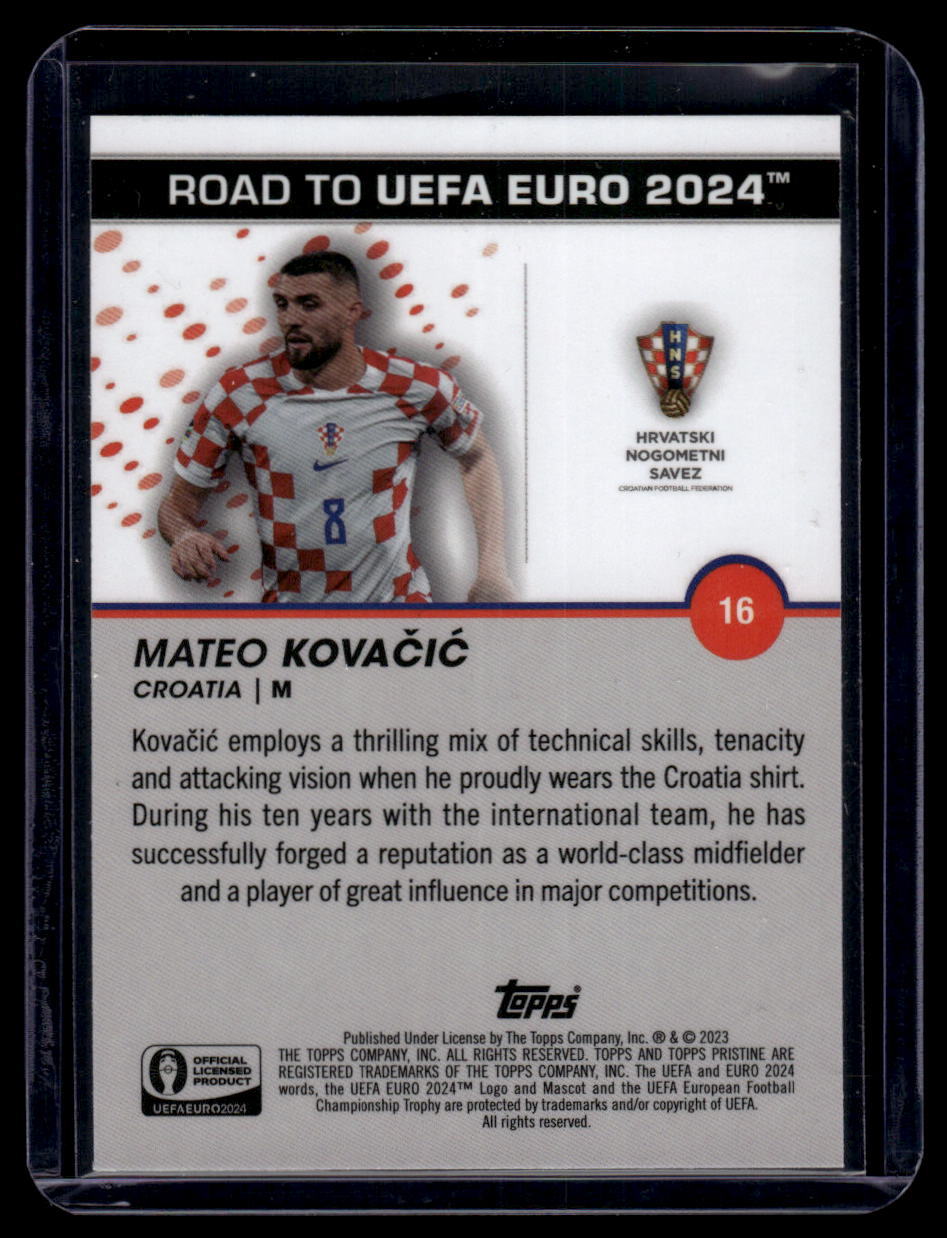 2023 Topps Pristine Road To Euro 2024 #16 Mateo Kovačić