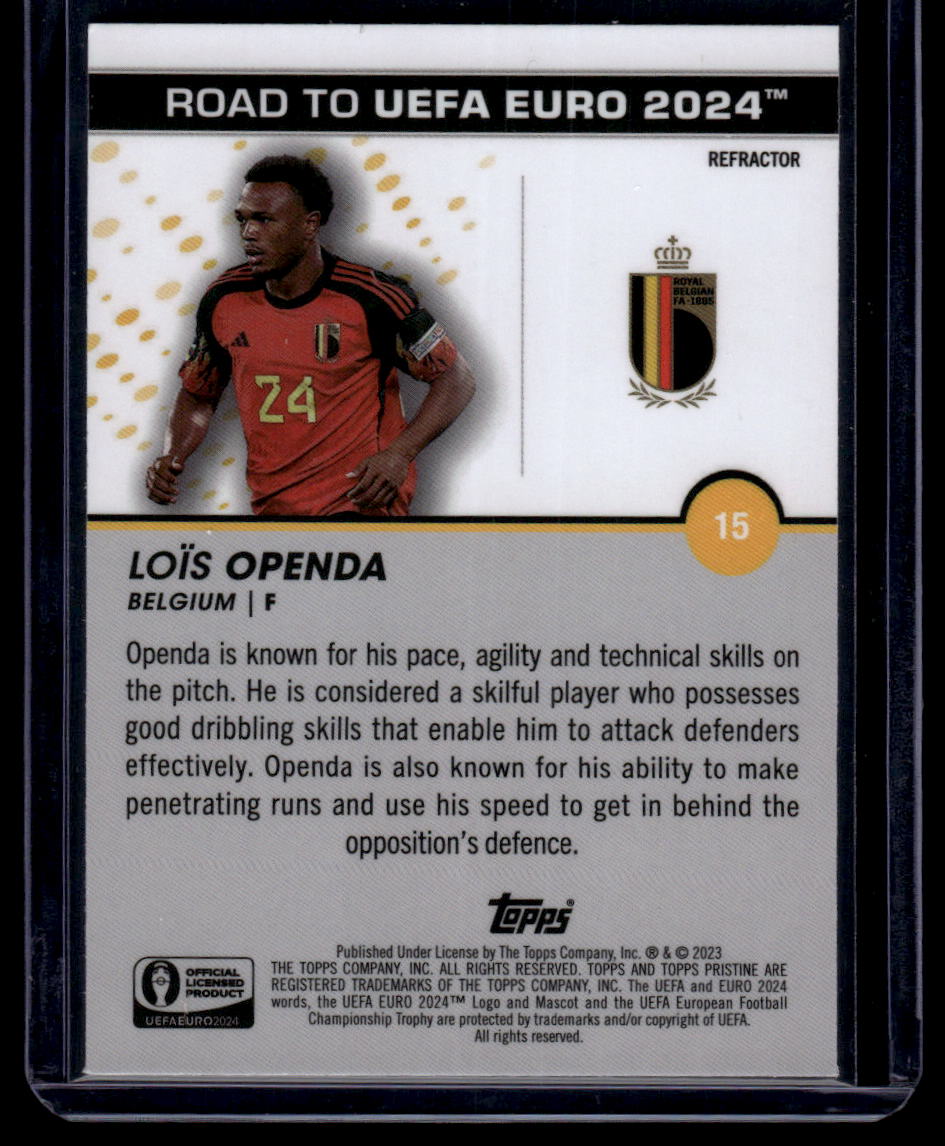 2023 Topps Pristine Road To Euro 2024 #15 Loïs Openda