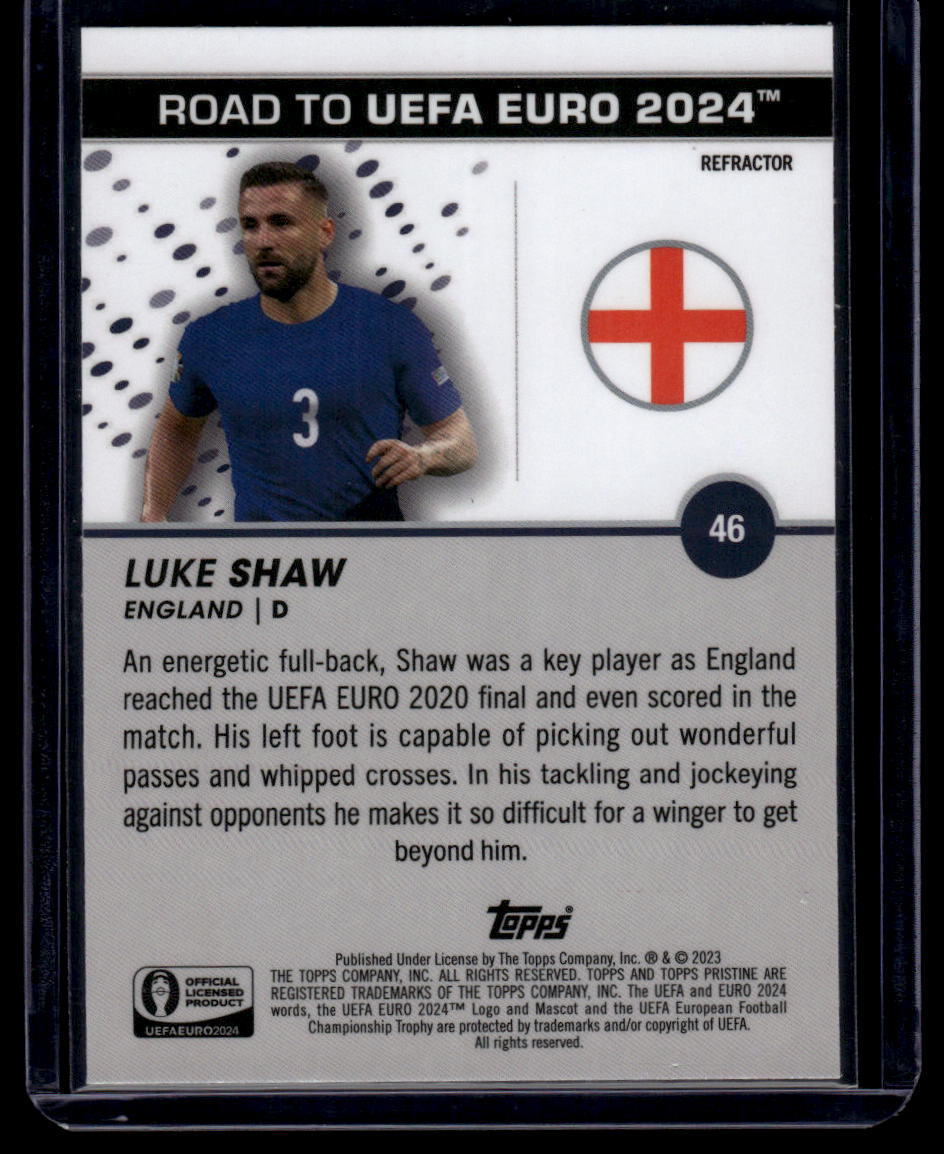 2023 Topps Pristine Road To Euro 2024 #46 Luke Shaw Refractors